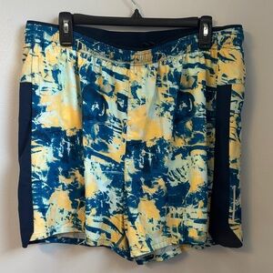 DSG Navy and Yellow Athletic Shorts. Sz XL. NWT
